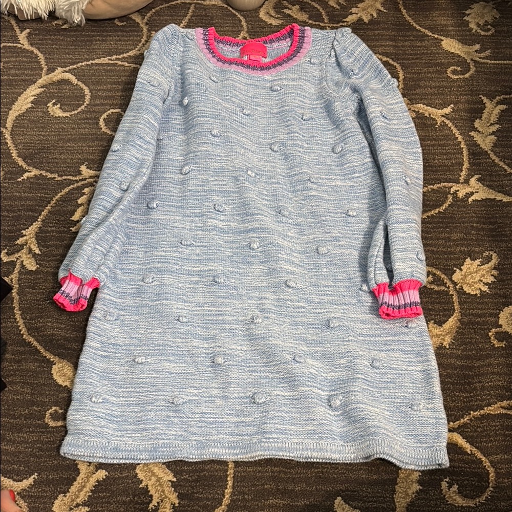 Lilly Pulitzer girls Blue and Pink Knit Dress